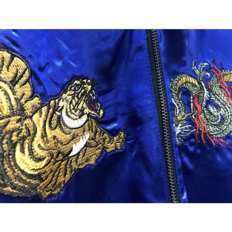 横須賀発祥 スカジャン 横須賀ジャンパー SUKAJAN 刺繍タイガー ドラゴン青