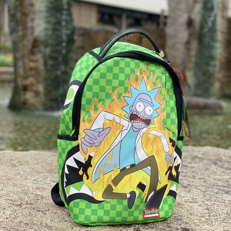 限定 SPRAYGROUND リック アンド モーティ Rick And Morty バックパック FIRE ビーガンレザー