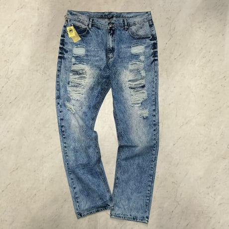 米国発 JEAN IN US ジーンインアス Acid Wash Distressed denim ケミカルウォッシュ ダメージジーンズ (JNS185)