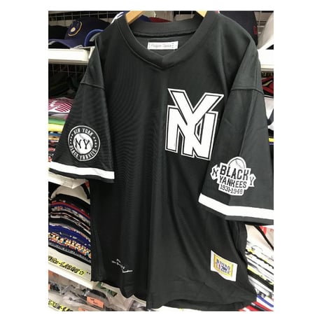 NEGRO LEAGUE ニグロリーグ Black Yankees ブラック ヤンキース ベースボールシャツ Vネック 背番号99  (HGC-BB9)