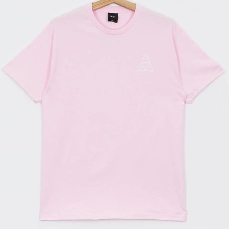 HUF ハフ TTトリプルトライアングル 半袖 クルーネック Tシャツ コーラルピンク
