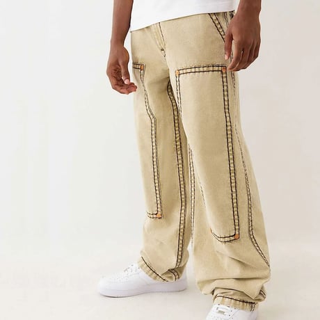 プレミアムジーンズ True Religion トゥルーレリジョン Carpenter Super T Baggy ビッグT カーゴ バギーデニム (JNS247)