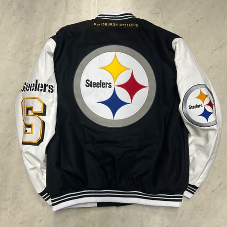 米国仕様 JHデザイン NFL ピッツバーグ スティーラーズ Steelers 公式 リバーシブル スタジアムジャンパー (JH-3)