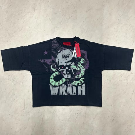 米国ブランド WRATHBOY ラスボーイ Sin Now Cry Later T-shirt クロップド丈 スウェットTシャツ (CropT61)