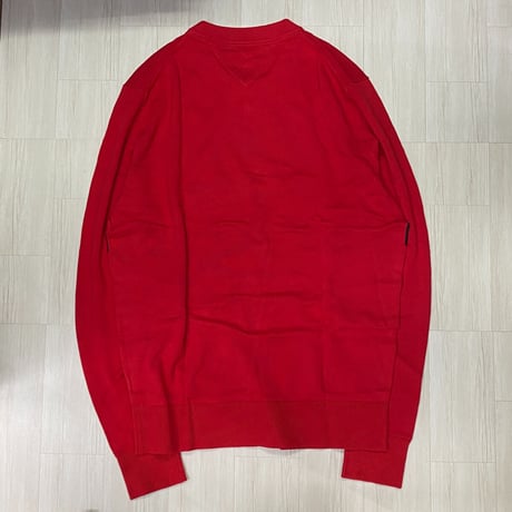 USA限定 TOMMY HILFIGER オートグラフ フラッグ クルーネック コットンニットセーター (R4F-30)