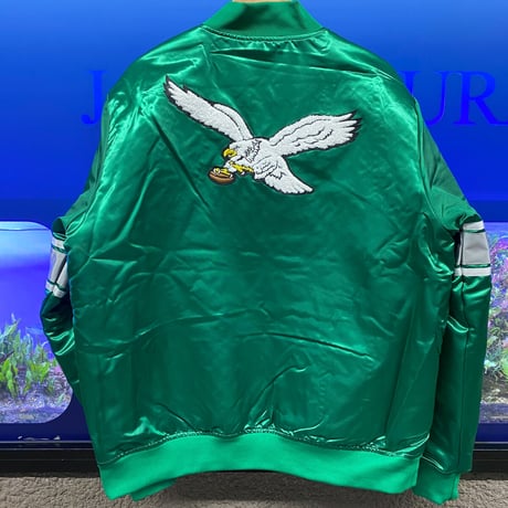 Mitchell&Ness ミッチェル&ネス NFL フィラデルフィア イーグルス サテン スタジアムジャンパー