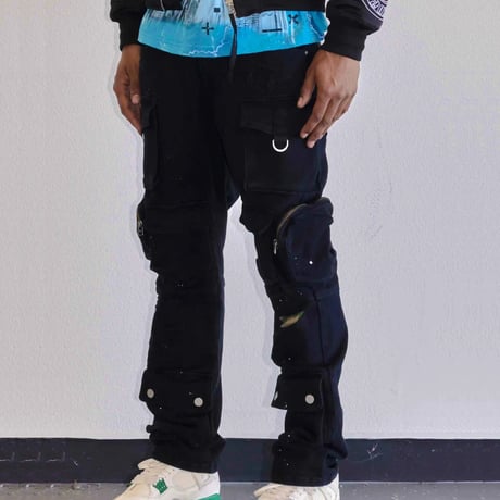 LA発 First Row ファーストロー Utility Paint Cargo Pants ペイント カーゴパンツ (JNS267)