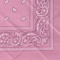 ペイズリー バンダナ Paisley Bandana ヴィンテージ調 大判サイズ 54cm 薄ピンク (BNDN106)