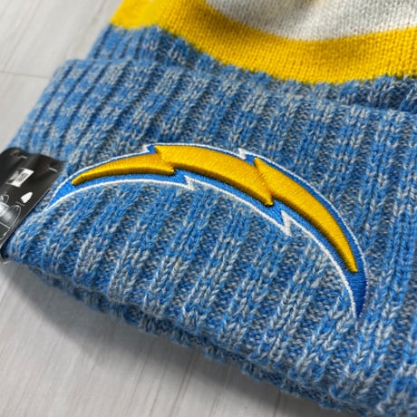 NEWERA ニューエラ NFL 公式 ニット帽 ロサンゼルス チャージャーズ chargers フリース L.Blue