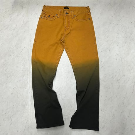 プレミアムジーンズ True Religion トゥルーレリジョン グラデーション フラップポケット 馬蹄 デニム  (JNS255)