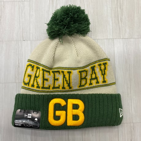 NEWERA ニューエラ NFL 公式 ニット帽 Packers グリーンベイ パッカーズ Historic Pom