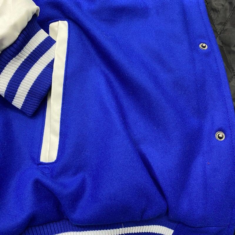 Maximos USA ビンテージ ベースボールジャケット スタジャン 青