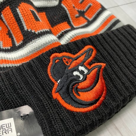 NEWERA ニューエラ MLB ボルチモア オリオールズ Orioles ニット帽 ポンポン付 ニットキャップ