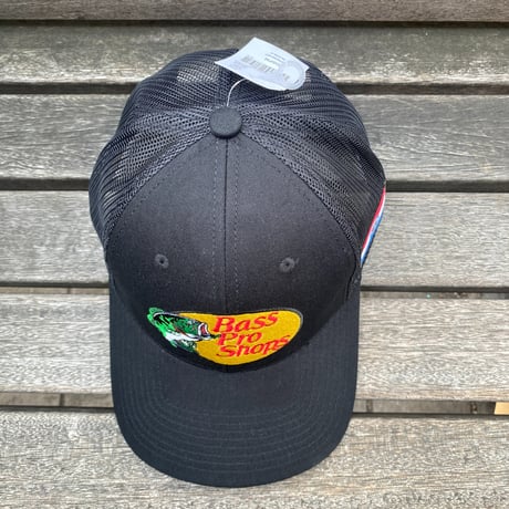 限定USA州旗パッチ Bass Pro Shops バスプロショップス 刺繍ロゴ ミズーリ州 メッシュキャップ (Bps53)