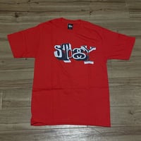 【S】Stussy ステューシー 半袖 SSリンク Tシャツ 赤 ストリート オールドスタイル 西海岸  (37)
