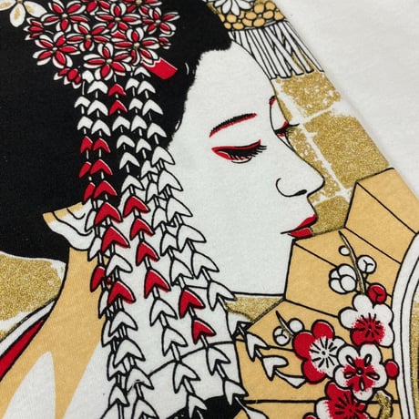 ロリコ限定 YOKOSUKA 和柄Tシャツ 花かんざし 舞妓 スカT 横須賀名物 (JPT11)