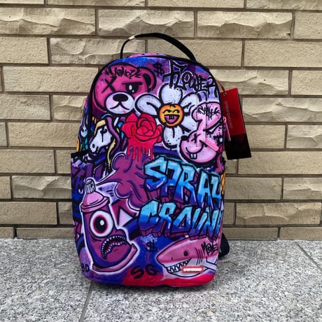 米国仕様 SPRAYGROUND コンプリケーテッド 総柄 ストリートアート グラフィック DLXR バックパック (BKPK16)