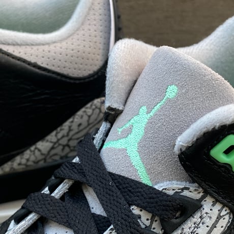 輝く不朽の名作 NIKE ナイキ AIR JORDAN3 エア ジョーダン3 エレファント柄 ブラック グレー Glow (AJ124)