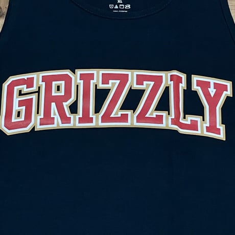 【XL】 米国製 ダイヤモンドサプライ Diamond Supply Co タンクトップ 紺 GRIZZLY グリズリー