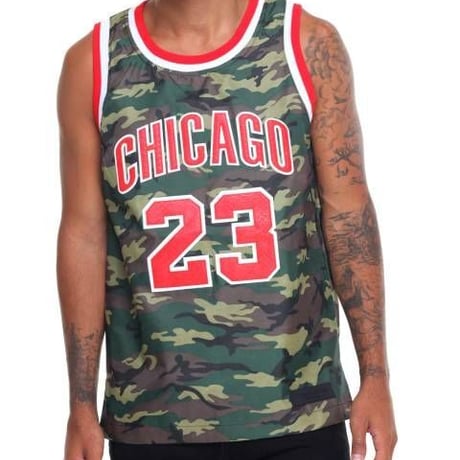 Sir Kevin James サーケビンジェームス CHICAGO シカゴ 23 GOAT バスケシャツ 迷彩
