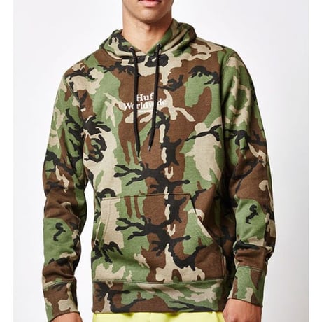 HUF ハフ Ambush アンブッシュ 迷彩 プルオーバー パーカー Camo カモフラージュ 蛇柄 コブラ 刺しゅう バラ