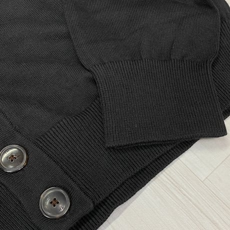 USAモデル TOMMY HILFIGER プレミアムコットンニット カーディガン 黒 (R4F-17)