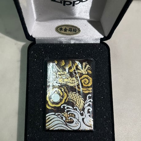和柄 ZIPPO ジッポー 本金蒔絵 梨子地 Dragon 龍 ゴールドタンク 専用ベロアBOX Made in USA