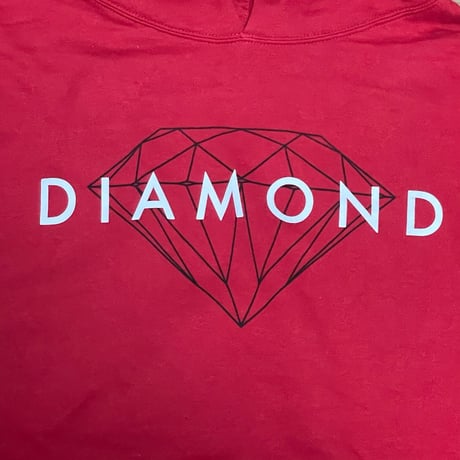 【M】 Diamond Supply Co. ダイヤモンドサプライ  Brilliant プルオーバー パーカー 赤 (p3)