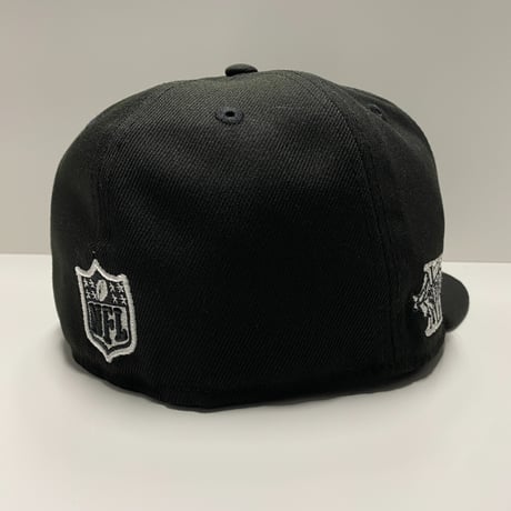 海外限定 NEWERA 59Fifty NFL ラスベガス レイダース Raiders スーパーボウル XVIII 白黒 (24-6)