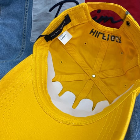 トミーヒルフィガー TOMMY HILFIGER ストラップバックキャップ イエロー フラッグロゴ