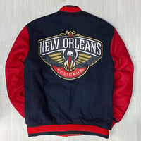 USA限定 JHデザイン NBA ニューオリンズ ペリカンズ Pelicans リバーシブル スタジアムジャンパー スタジャン (JH-48)