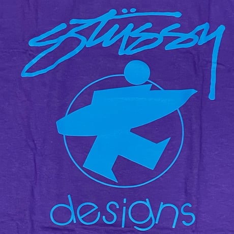 Stussy ステューシーSurfDesigns サーフデザイン 半袖 Tシャツ 紫 ストリート 西海岸 綿100% (63)
