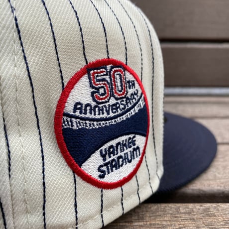 USA限定 Newera 59FIFTY ニューヨーク ヤンキース NY Yankees 50th記念 ピンストライプ (19-19)