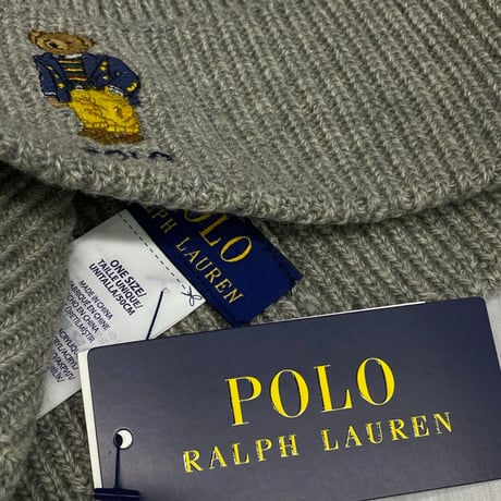POLO RALPH LAUREN ラルフローレン ポロベア リブ編み ニットキャップ Preppy Polo Bear