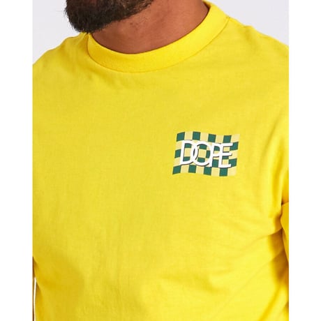 日本未入荷 DOPE ドープ 長袖 Ｔシャツ ロンＴ グランプリ GRAND PRIX ワールドシリーズ 黄色 ステッカー付