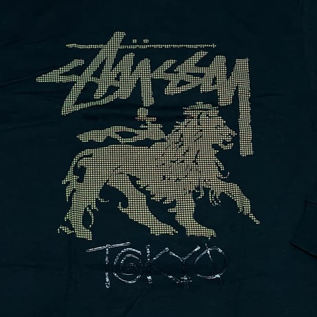 【M】 Stussy ステューシー RASTA FLAG ラスタライオン tokyo 長袖Tシャツ ロンT 黒 ストリート (71)