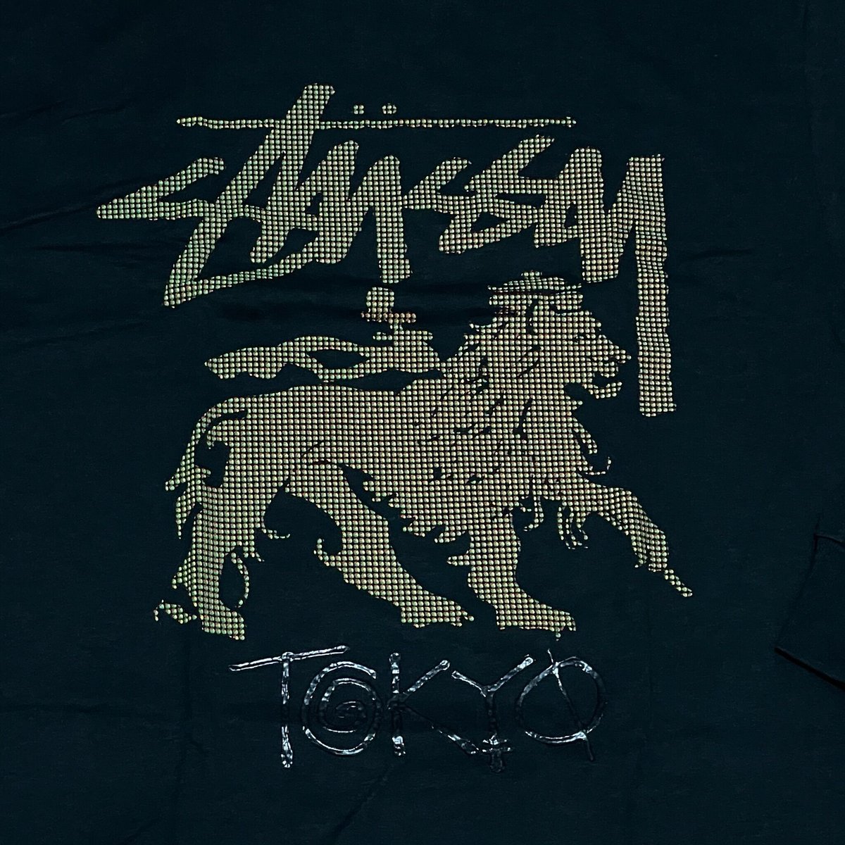 M】 Stussy ステューシー RASTA FLAG ラスタライオン tokyo 長袖Tシ...