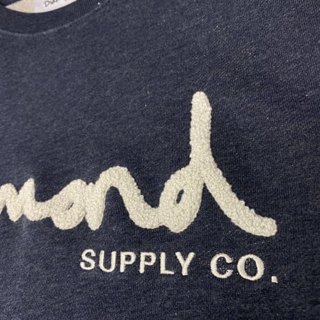 Diamond Supply ダイヤモンドサプライ 2tone クルーネック スウェット トレーナー グレー 紺