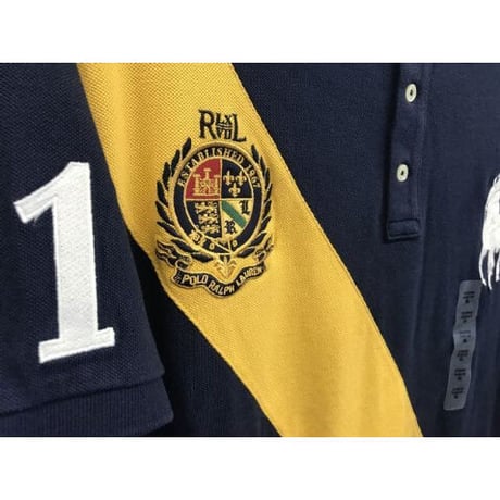 限定 POLO ラルフローレン RALPH LAUREN 半袖 ポロシャツ クレストロゴ 紺