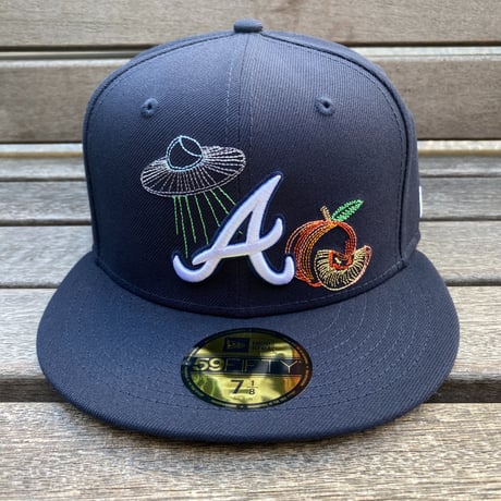 海外限定 59FIFTY ニューエラ NEWERA アトランタ ブレーブス Braves 総刺繍 StateStitch (2-6)