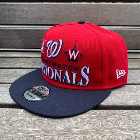 USA限定 9FIFTY ニューエラ MLB ワシントン ナショナルズ Nationals スナップバックキャップ ARCHIVE 赤 (950-233)