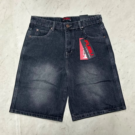 USA仕様 FUBU フブ Denim Shorts Pants デニム ショートパンツ Y502 Light Grey (SJNS53)