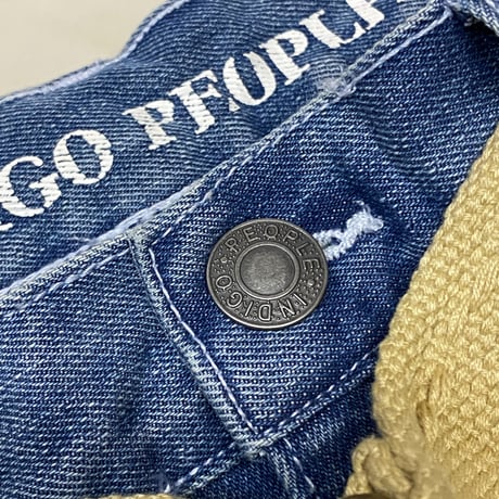 米国ブランド INDIGO PEOPLE インディゴピープル ベルト付 SLIM STRAIGHT デニム L.ブルー  (JNS67)