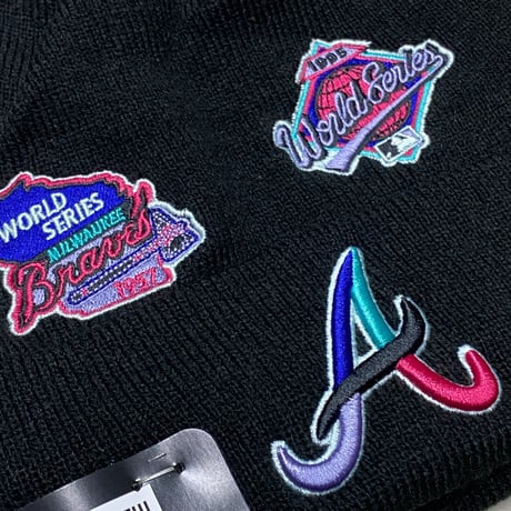 USA限定 NEWERA ニューエラ MLB WSチャンピオンズ ニット帽 アトランタ ブレーブス Braves