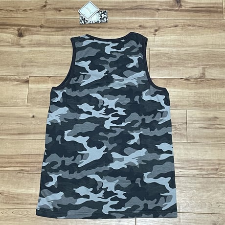 【S】 TRIVENI カモフラージュ 迷彩 グレー 灰色 タンクトップ CAMO ミリタリー