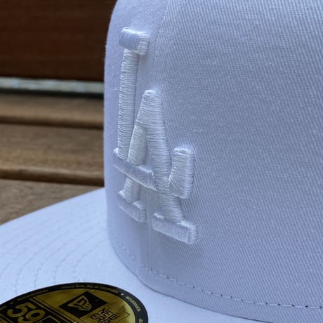 59FIFTY ニューエラ Newera ロサンゼルス ドジャース Dodgers ソリッドホワイト MLB (15-9)