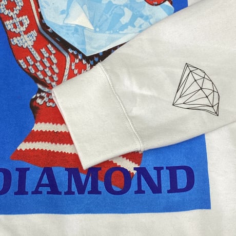 Diamond Supply ダイヤモンドサプライ Gloves クルーネック スウェット ベーシック トレーナー 白