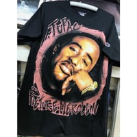 USA限定 FTW 2パック TUPAC グラフィック Tシャツ Champion 黒 ブラックパンサー (GTS92)