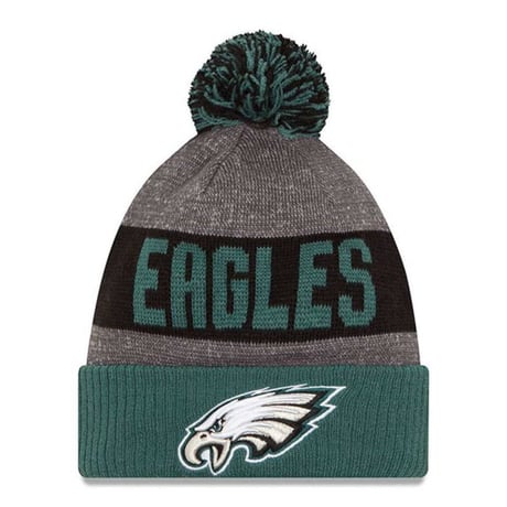 NEWERA ニューエラ NFL フィラデルフィア イーグルス ポンポン ニット帽 フリース