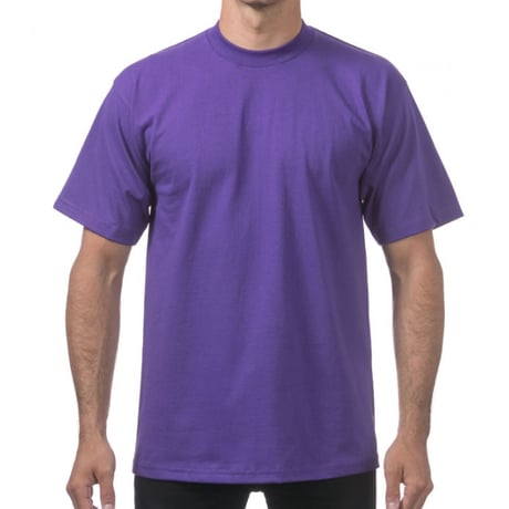 米国製 PROCLUB プロクラブ HEAVY WEIGHT ヘビーウェイト Tシャツ 無地 紫 6.5 OZ  綿100%
